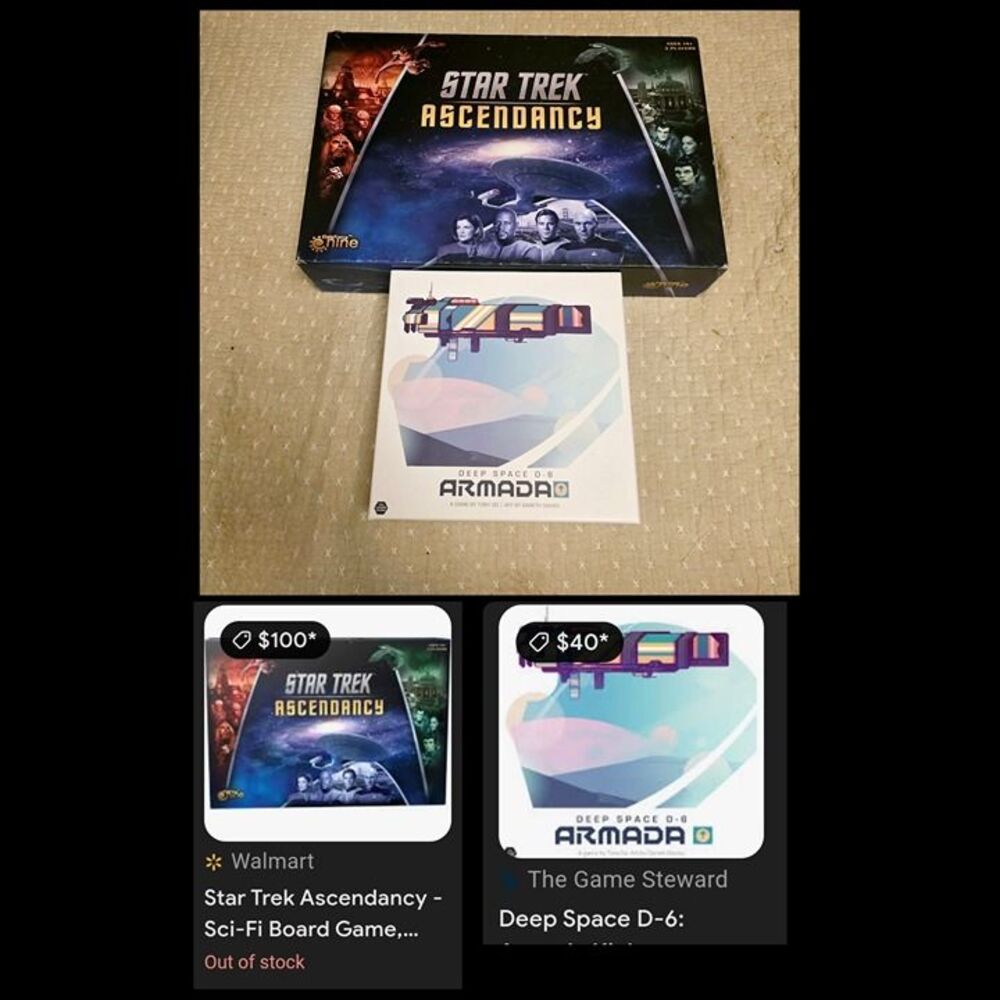 Star Trek Ascendancy (Gale Force Nine) Board Game + Deep Space D-6: Armada